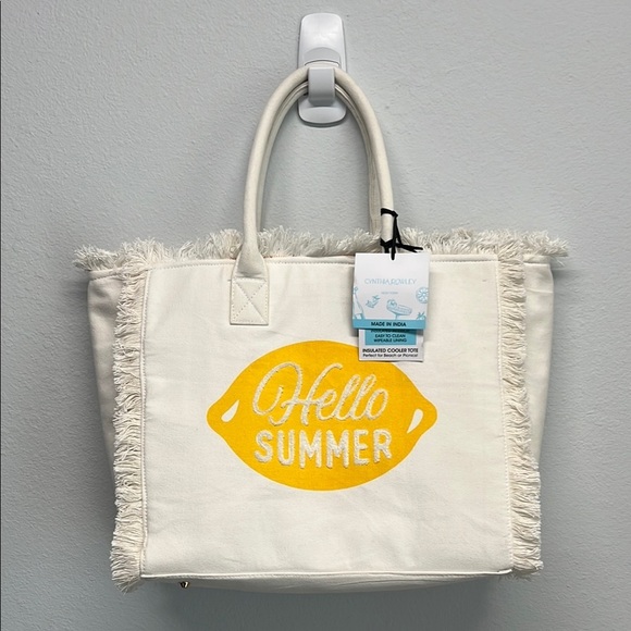 Cynthia Rowley“Hello Summer” 🍋 Insulted Tote Bag ☀️